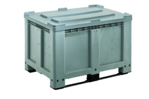 GoBox 1208 BBCJ rigid pallet container with lid attached